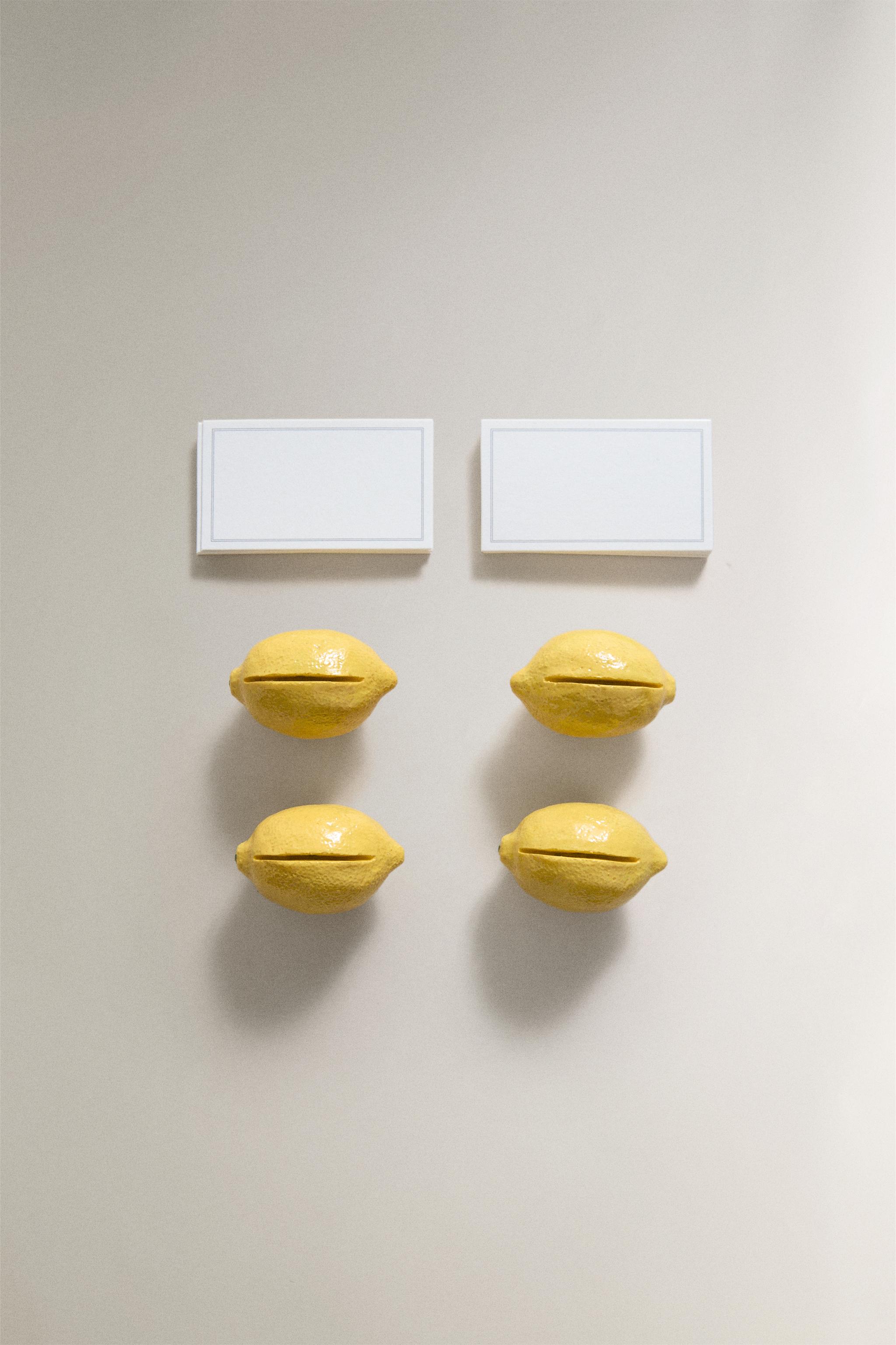 LOT DE MARQUE-PLACES CITRONS (LOT DE 4)